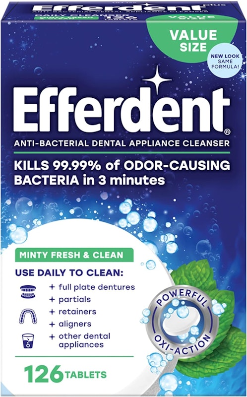 Plus Mint Anti-Bacterial Dental Appliance Cleanser Tablets 1