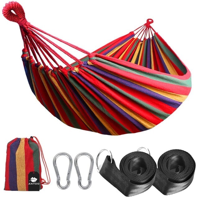 Single Cotton Outdoor Hammock 1