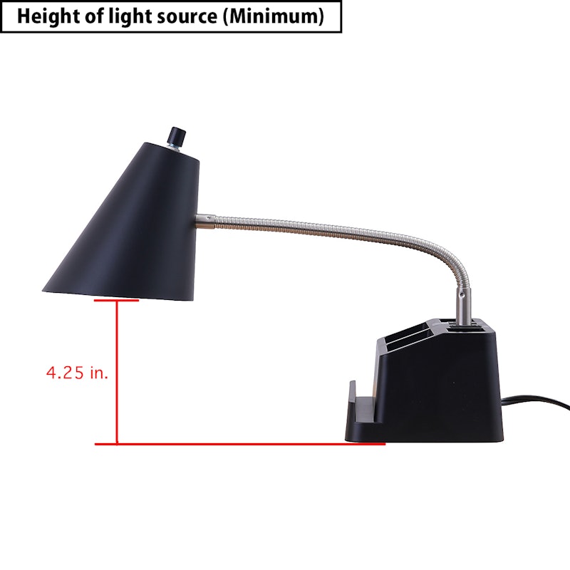 15" Organizer Black Task Lamp 4