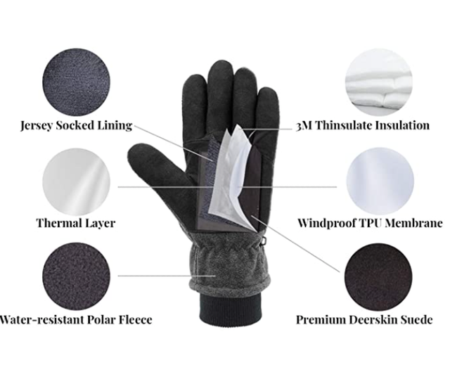 Men's Winter Leather Gloves 2