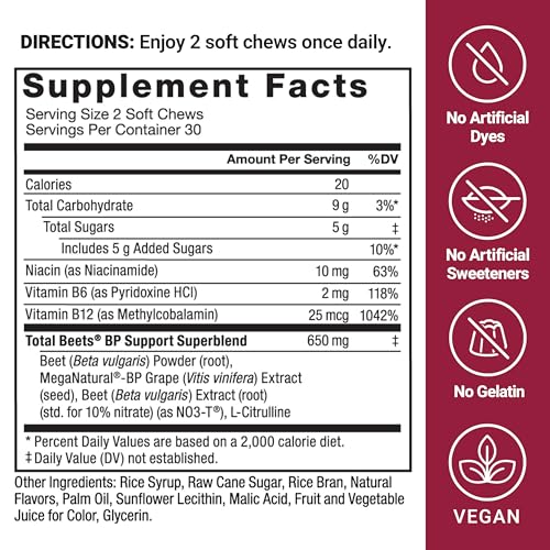 Total Beets Blood Pressure Support Supplements with Beet Powder 2