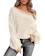 Zenlonr Women's 2024 Fall Winter Striped Sweater Long Sleeve 1