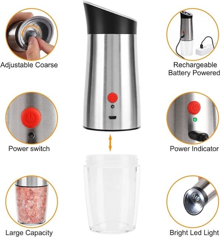Automatic Electric Salt and Pepper Grinder Set 2