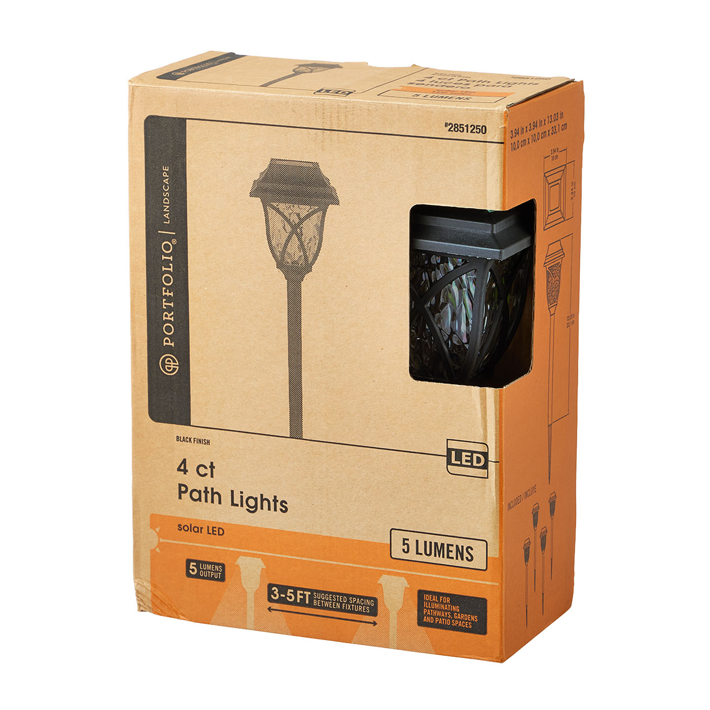 4-Pack 5-Lumen Black Solar Integrated LED Outdoor Path Light Kit (3500 K) 3