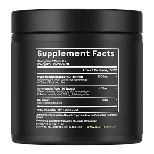 40,000 mg 40x Strength Organic Black Maca Root with Ashwagandha 2