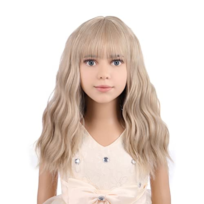 Blonde Short Wavy Wig for Kids 1