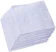 Ricosky Men's Pure White 100% Cotton Handkerchief 1