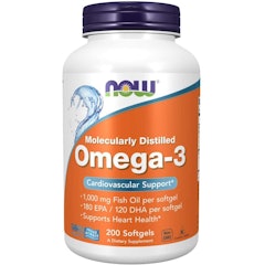 Omega-3 Fish Oil, Molecularly Distilled Softgels