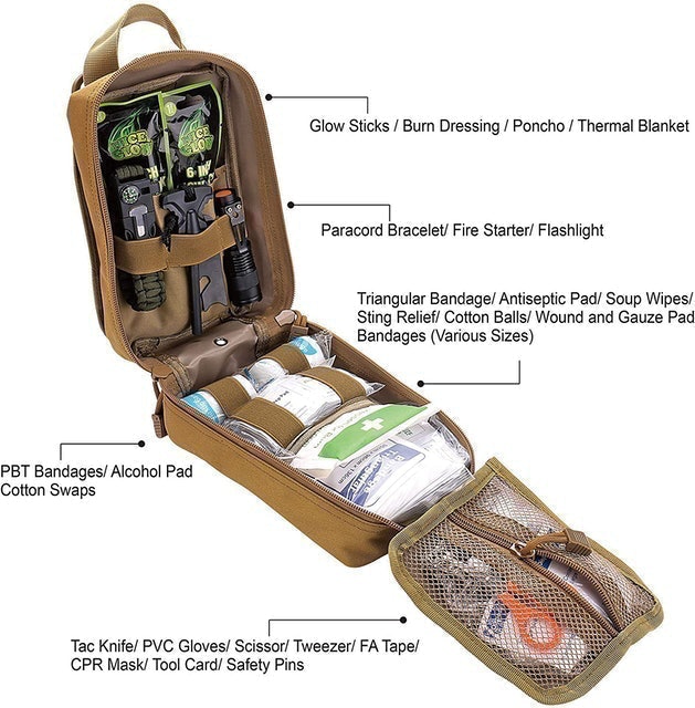 250 Pieces Survival First Aid Kit 2