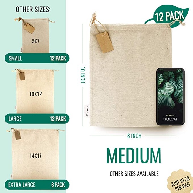 Organic Cotton Produce Bags 2