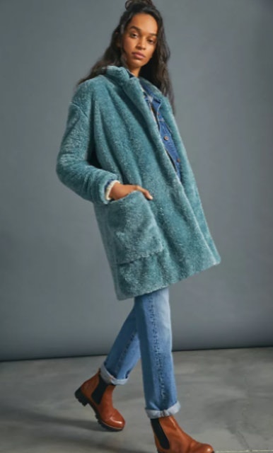 Maeve Lisanne Faux Fur Coat 1