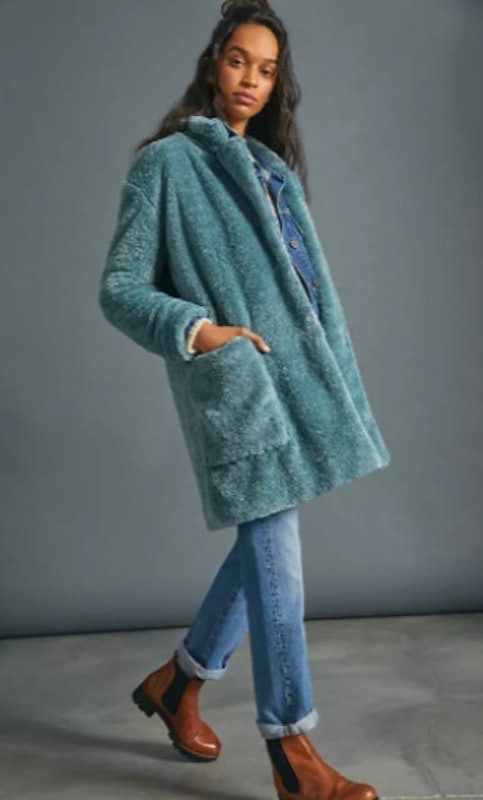 Maeve Lisanne Faux Fur Coat 1