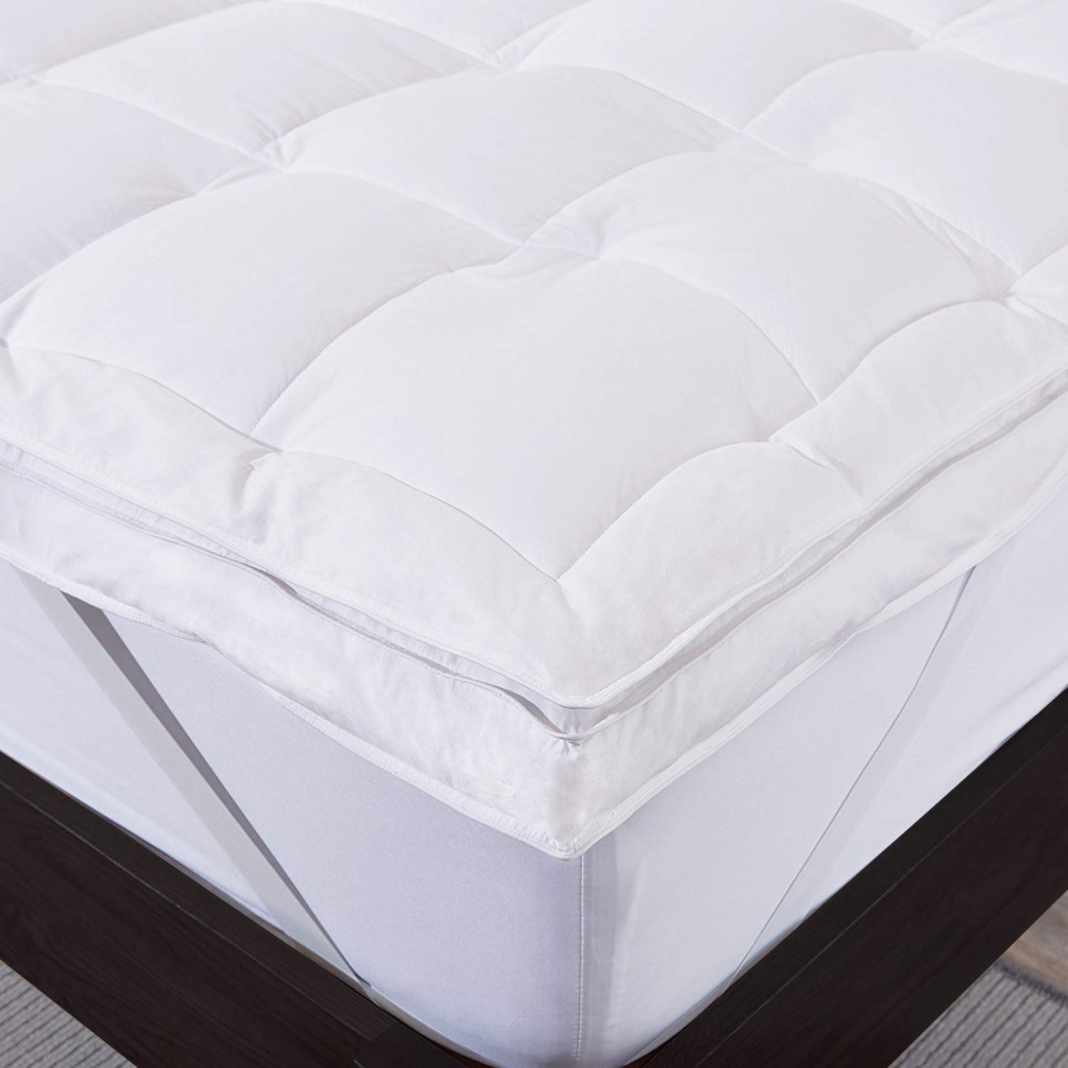 Premium White Goose Down Feather Topper for Protection 1