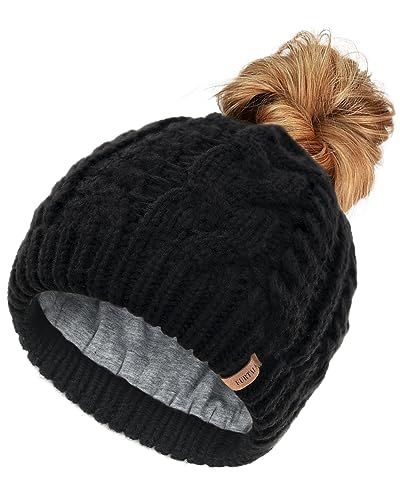 Ponytail Beanies for Women 1