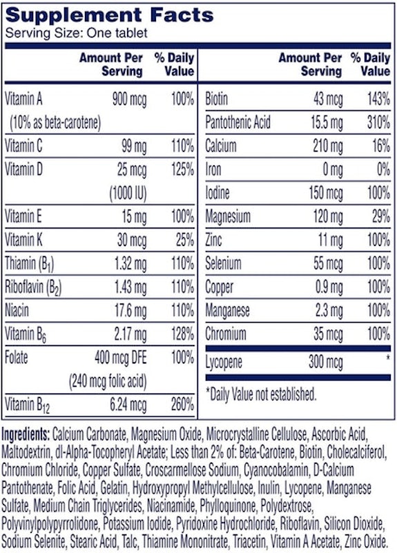Multivitamin/Multimineral Supplement for Men 2