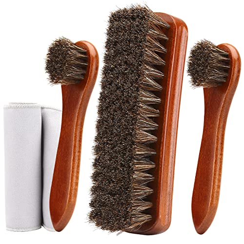4-Piece Horsehair Shoe Brush Shine Kit 1