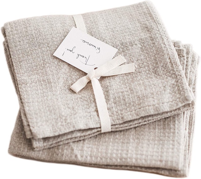 Embroidered Blue Sea Dish Towels 2