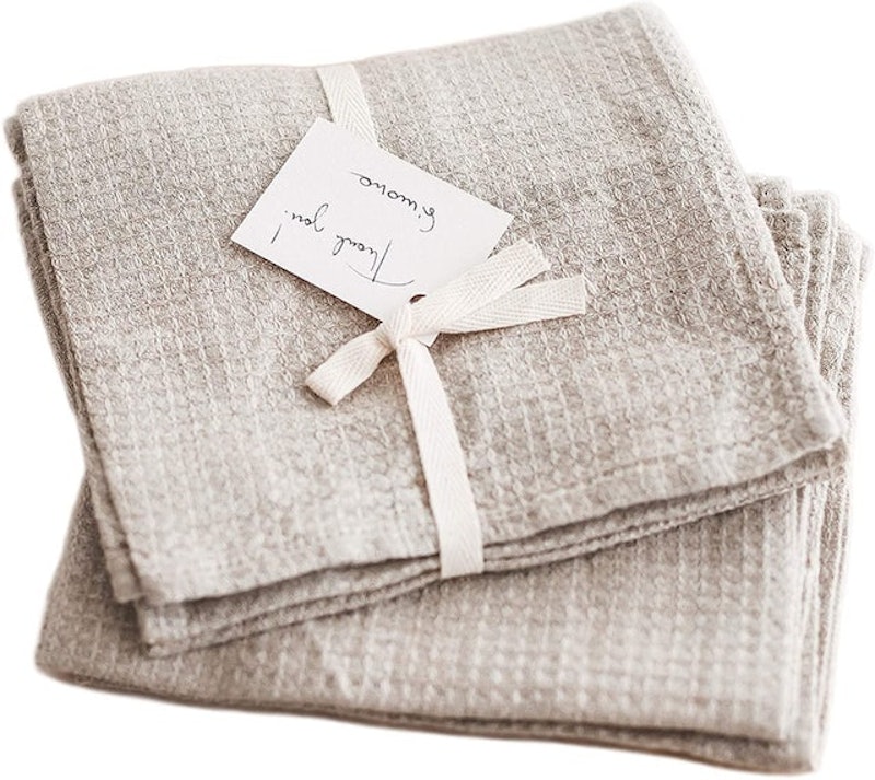 Embroidered Blue Sea Dish Towels 2