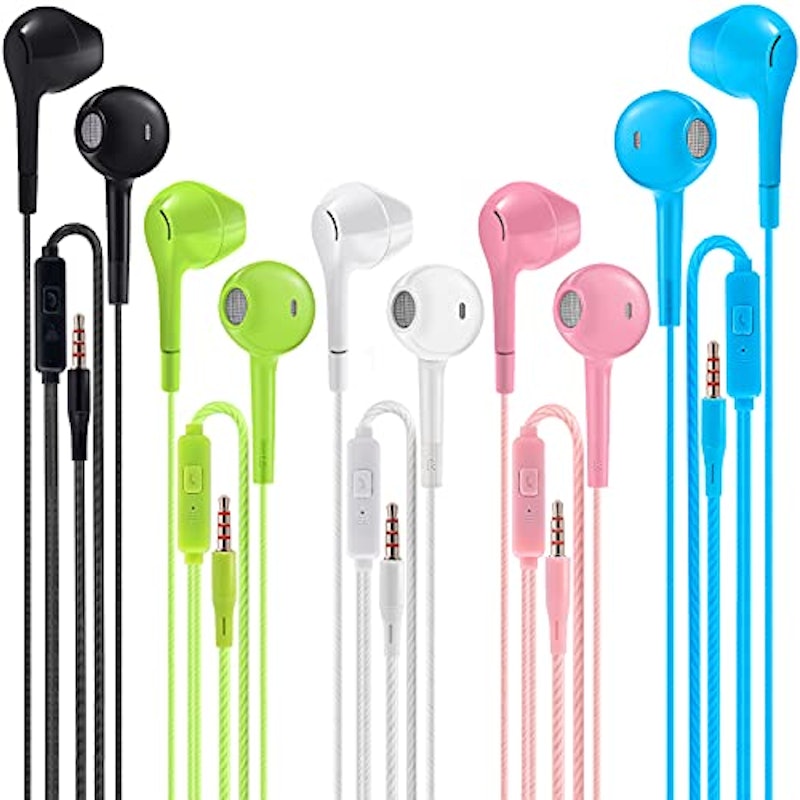 Earbuds Headphones with Microphone Pack of 5 1