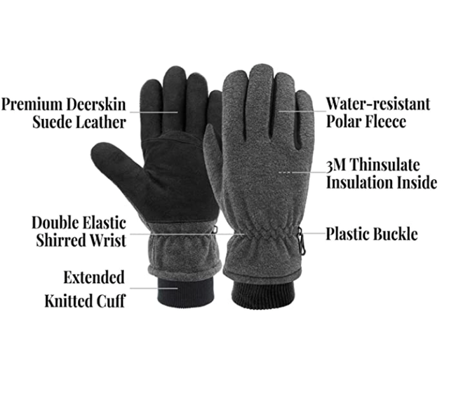 Men's Winter Leather Gloves 3
