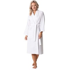 Premium Turkish Cotton Waffle Bathrobe for Women