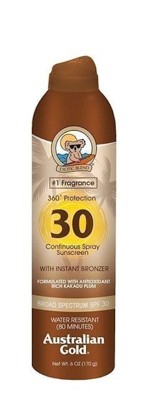Continuous Spray Sunscreen with Instant Bronzer 1