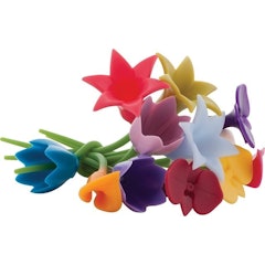 Duo Tone Floral Wine Charms