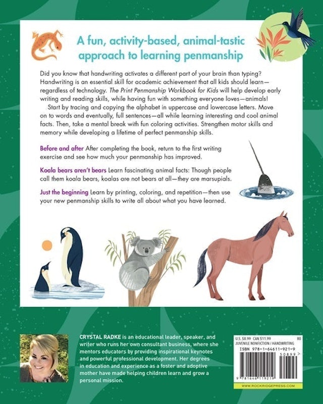 Print Penmanship Workbook for Kids 2