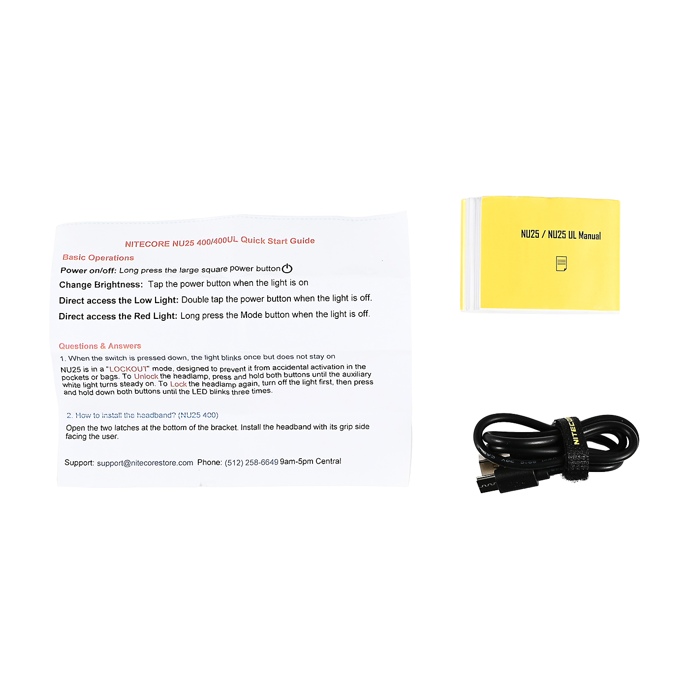 NITECORE NU25 UL 400 Lumens Ultralight Rechargeable Headlamp 8