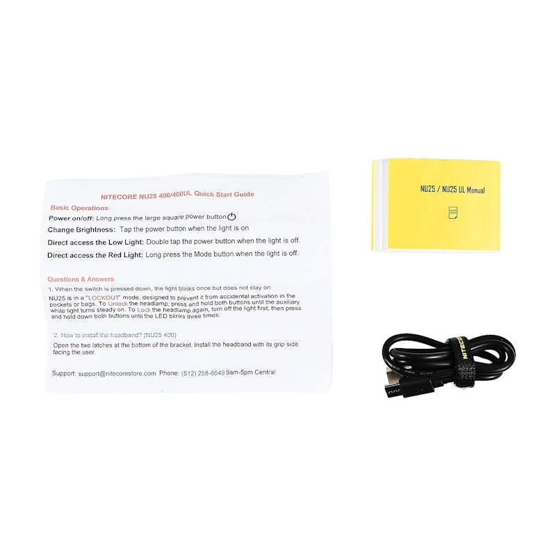 NITECORE NU25 UL 400 Lumens Ultralight Rechargeable Headlamp 8