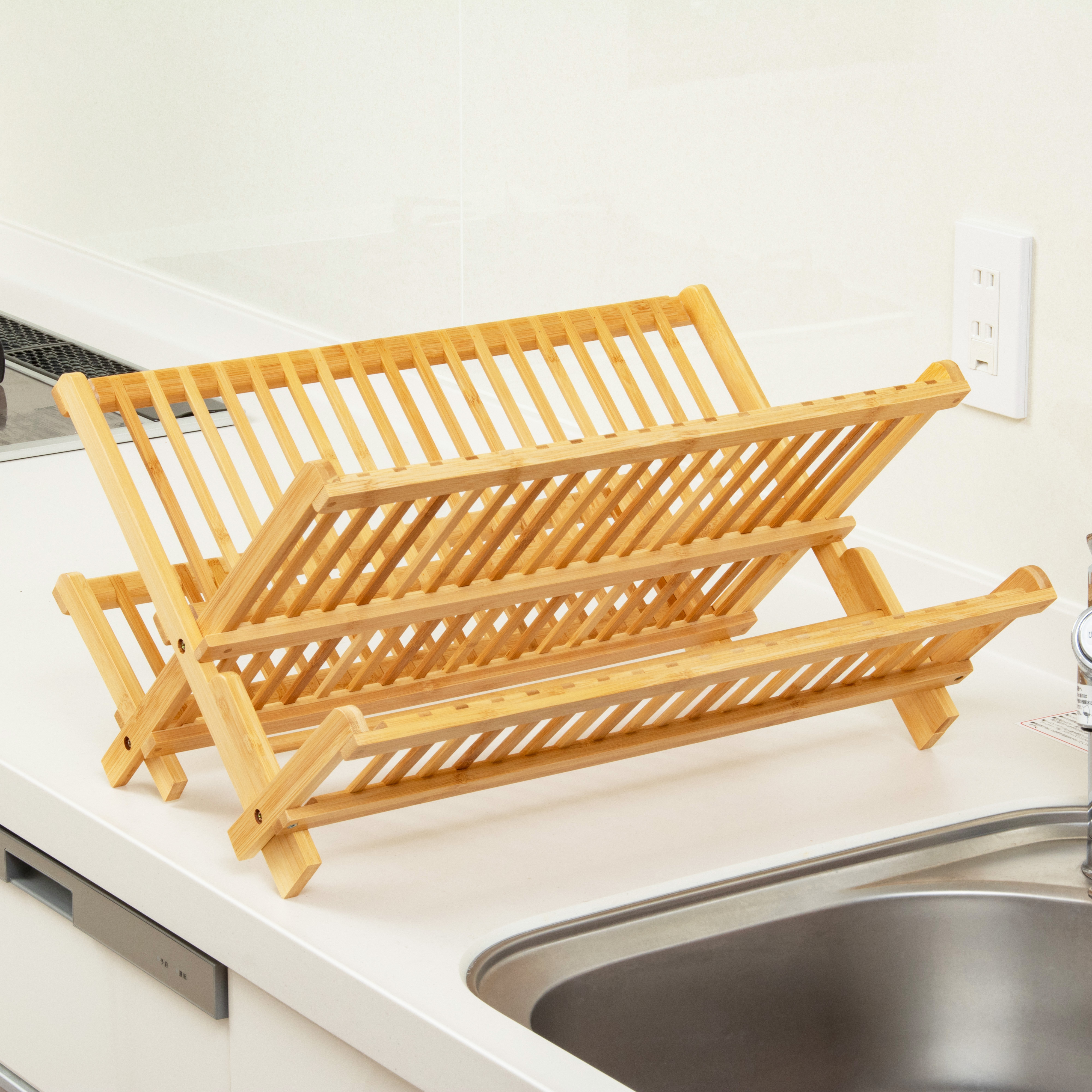 Collapsible Bamboo Dish Drying Rack 3