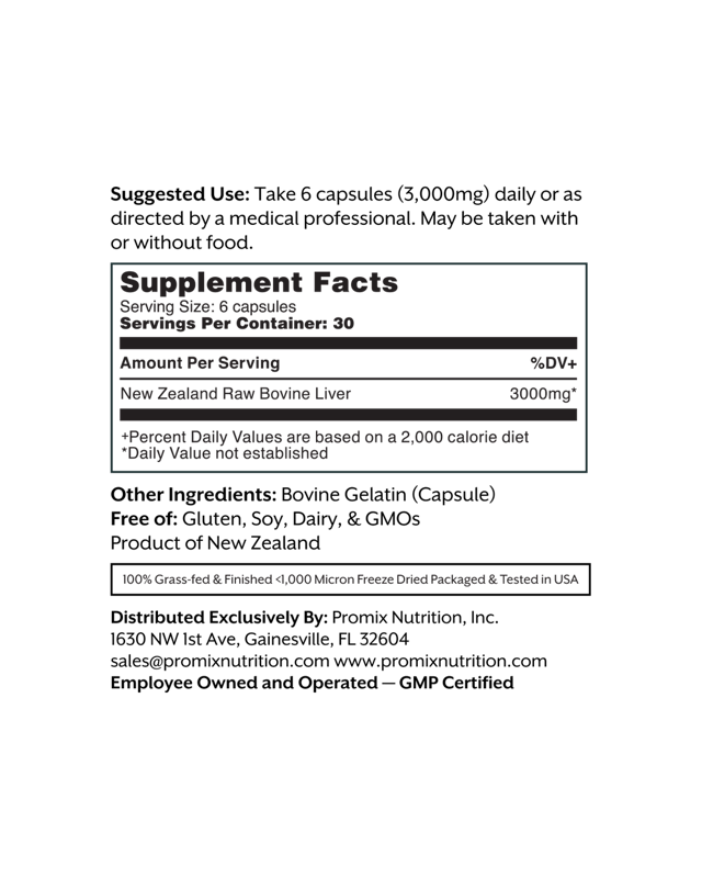 Promix Raw Liver Capsules 2