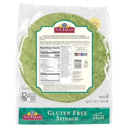 Spinach Gluten-Free Tortilla Wraps 2