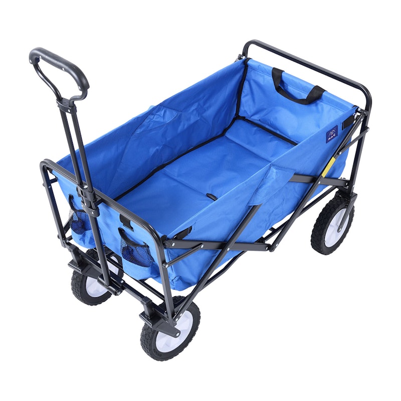 Collapsible Folding 150 Pound Capacity Outdoor Camping Garden Utility Wagon Yard Cart 2