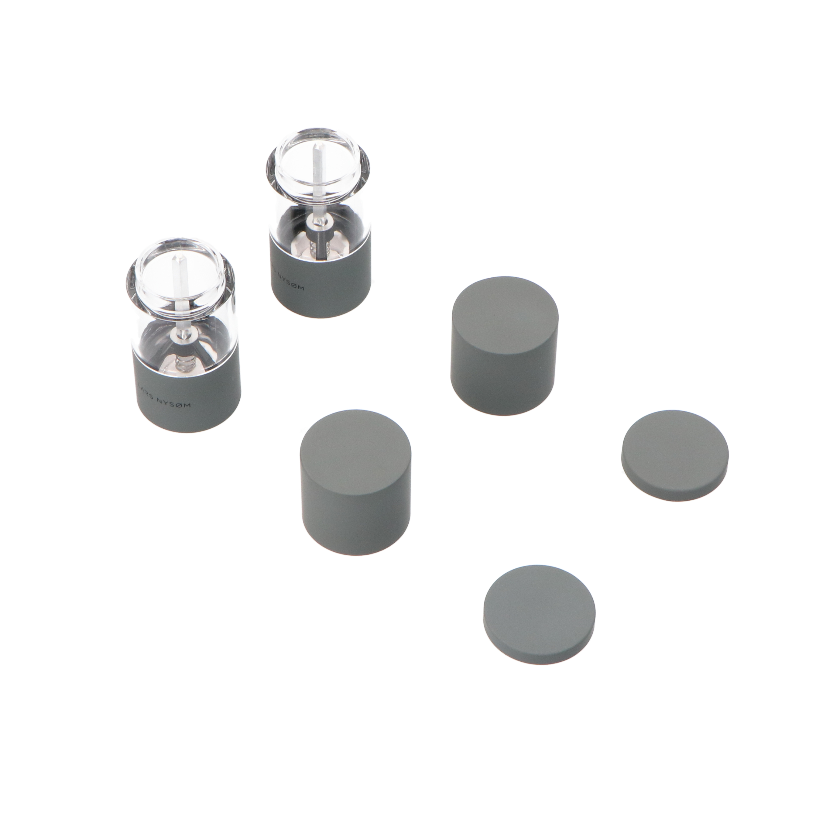 Stainless Steel Salt and Pepper Mills Set 4