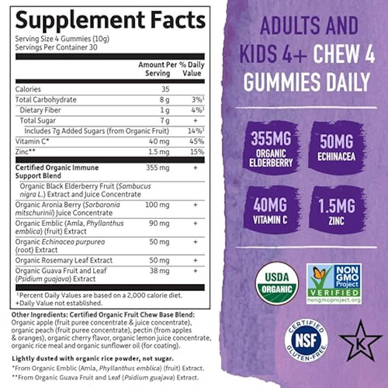 Organics Elderberry Immune Gummy 2