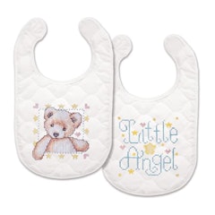 Angel Bib Pair Stamped Cross Stitch Kit