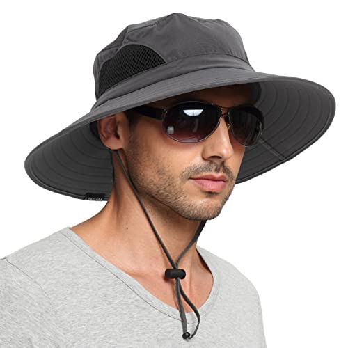 Unisex Sun Hat, Waterproof Wide Brim Bucket Hat 1