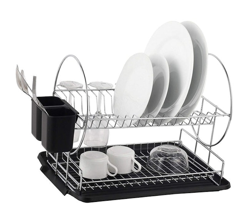 2-Tier Dish Rack with Drainboard 1