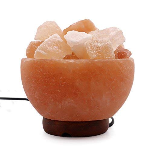 Himalayan Salt Lamp Bowl with Natural Crystal Chunks 2
