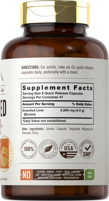 Grass Fed Beef Liver 4500mg 2
