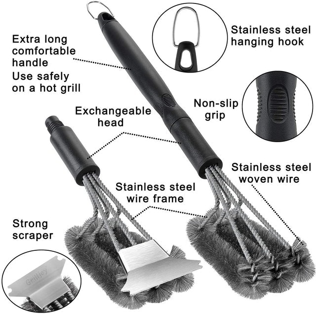 Wood Grill Cleaning Brush 3