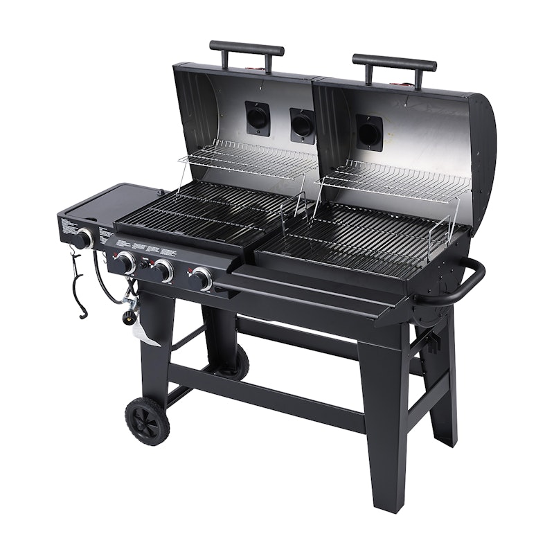 Double Play 3-Burner Gas and Charcoal Grill 2