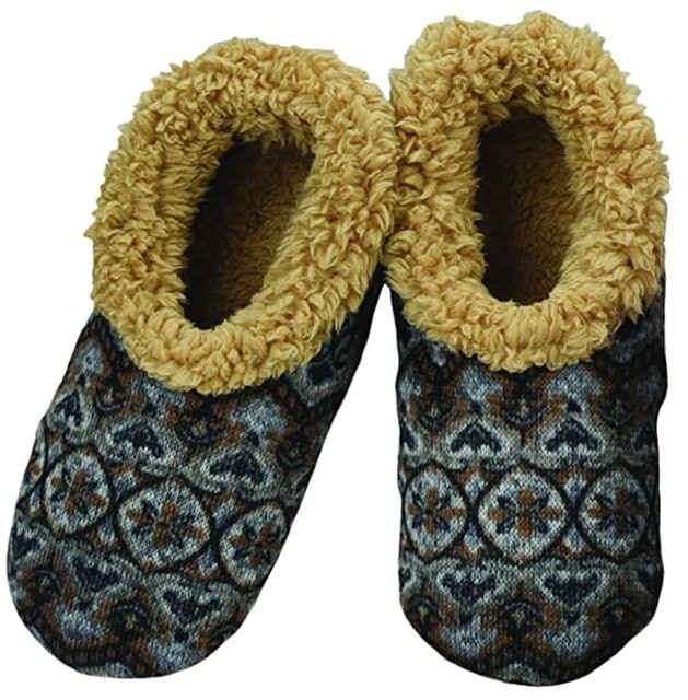 Nordic Knit Fleece Slipper Socks 1