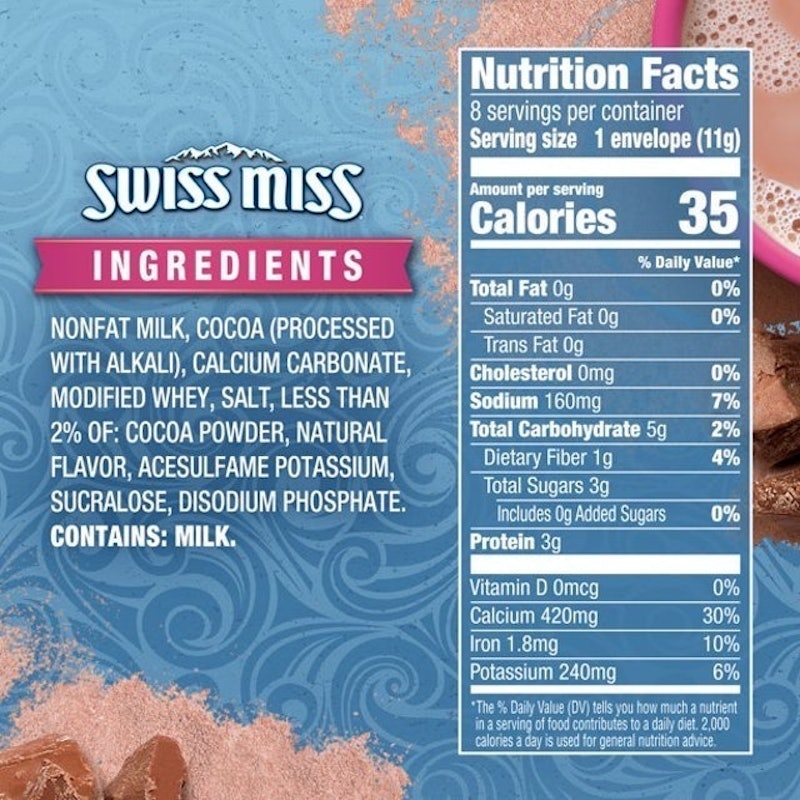 Hot Cocoa Mix Milk Chocolate Flavor With Reduced Calorie 2