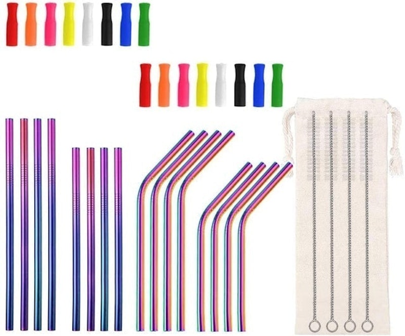 Short Metal Straws Cocktail Straws 1