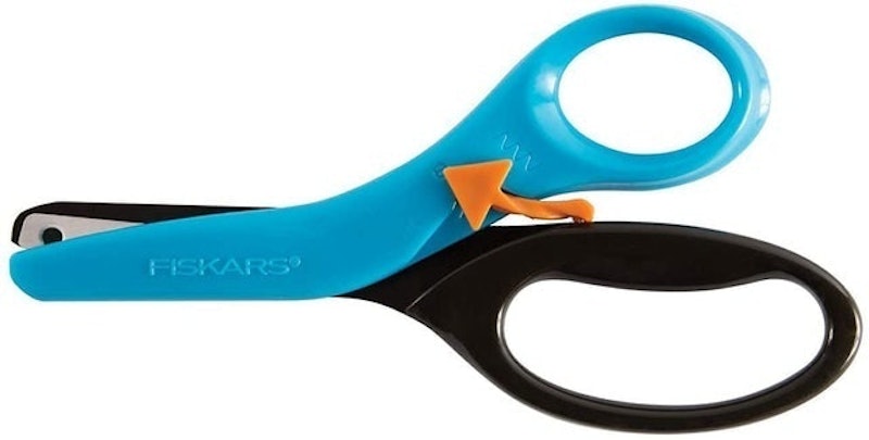 Colorful Preschool Scissors Training Lever Open Stock Photo