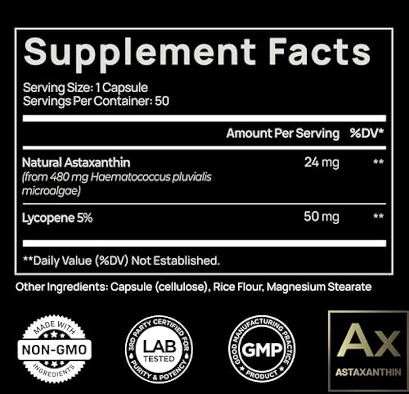 Astaxanthin + Lycopene Carotenoids Skin Supplement 2