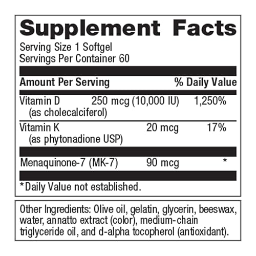 Vitamin D3 10,000 + K 2