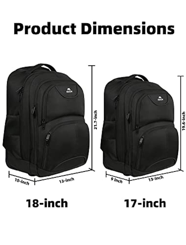 Rolling Backpack, 17 inch Water Resistant Wheeled Laptop Backpack 2